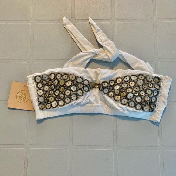 AquaClara Bikini Top w/shells no shoulder straps - Picture 1 of 1